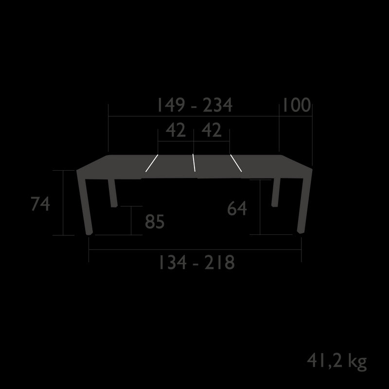 Fermob Ribambelle Table 2 allonges 149/234 x 100cm 