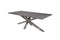 Geneva Table 210x100cm Plateau céramique et pied XX Inox brossé Gris clair 88W 