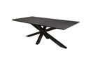 Geneva Table 210x100cm Plateau céramique et pied XX Noir Anthracite 85W 