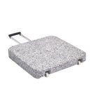 Glatz Socle en granit naturel Z, 55 kg, 55×55×9cm pierre naturelle, avec roulettes et poignée télescopique 