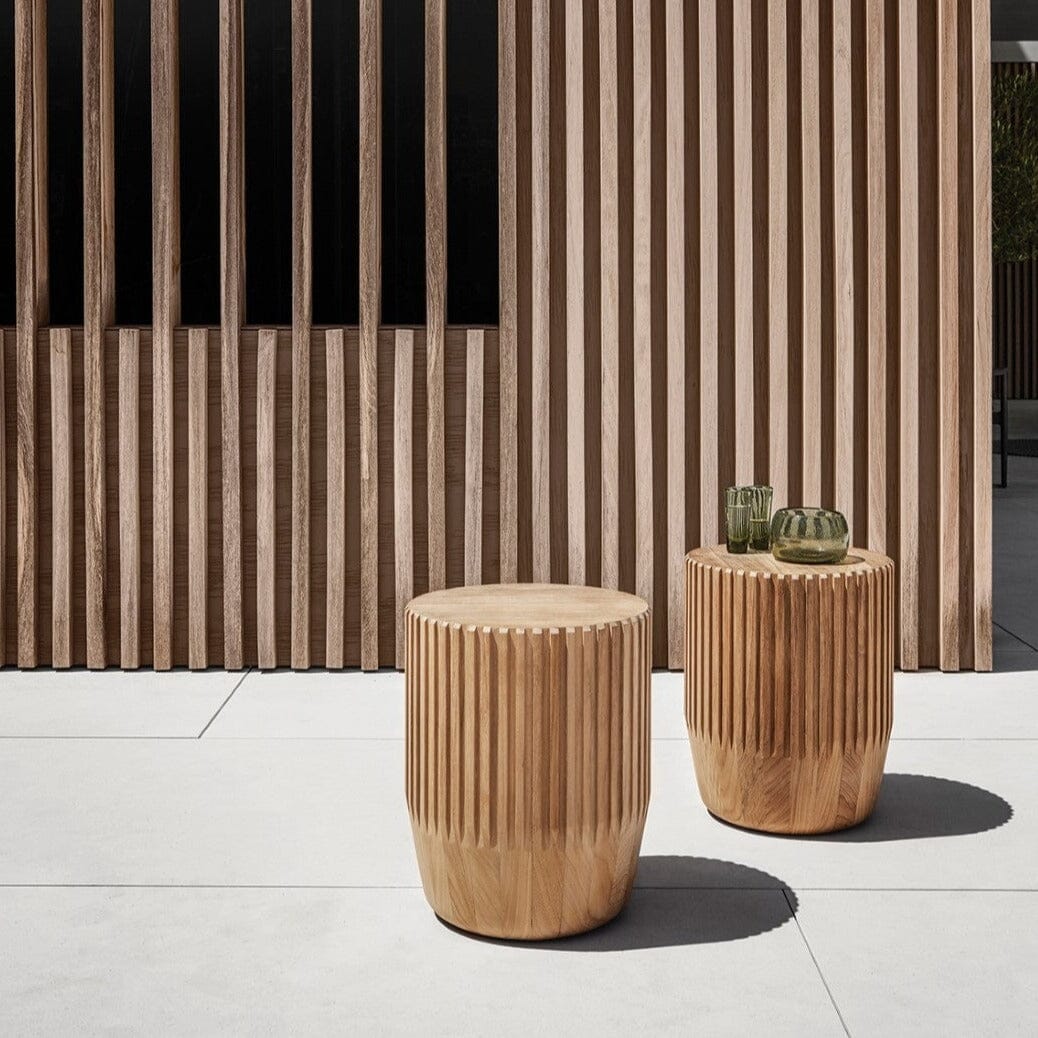 Gloster Arbor Stool Teak / Side Table - Table basse Ø34cm h:42.5cm 