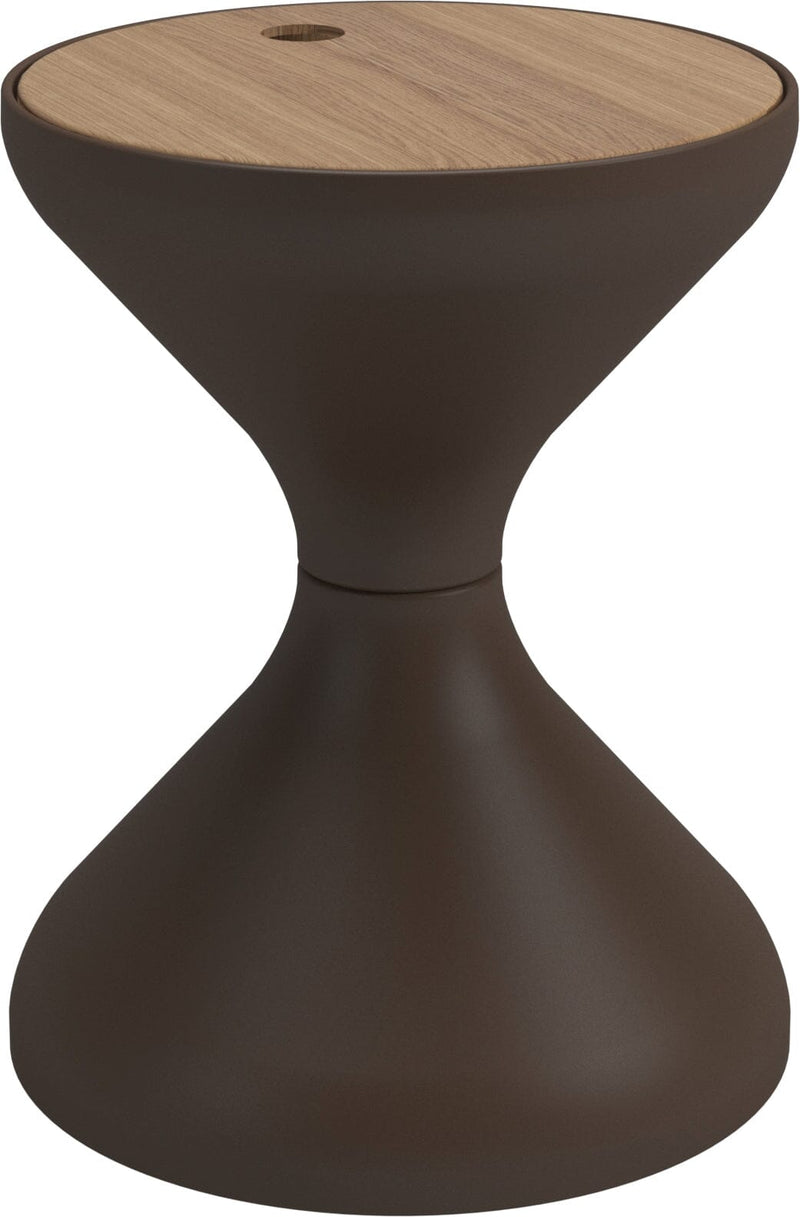 Gloster Bells Side Table - Table basse Ø40cm h:50,5cm Java Frame / Natural Teak Top 
