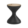 Gloster Bells Side Table - Table basse Ø40cm h:50,5cm Meteor Frame / Natural Teak Top 