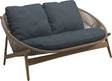 Gloster Bora Canapé 2 places Teck / Wicker Sorrel Grade D (ST) Tuck Denim 0157 