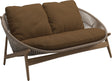 Gloster Bora Canapé 2 places Teck / Wicker Sorrel Grade D (ST) Wave Russet 0127 