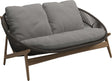 Gloster Bora Canapé 2 places Teck / Wicker Umber Grade B (OP) Fife Canvas Grey 0032 