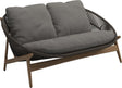 Gloster Bora Canapé 2 places Teck / Wicker Umber Grade B (OP) Fife Rainy Grey 0044 