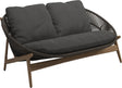 Gloster Bora Canapé 2 places Teck / Wicker Umber Grade B (WR) Blend Coal 0144 