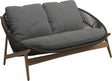 Gloster Bora Canapé 2 places Teck / Wicker Umber Grade B (WR) Blend Fog 0145 