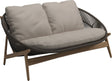 Gloster Bora Canapé 2 places Teck / Wicker Umber Grade D (ST) Dot Oyster 0117 