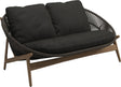 Gloster Bora Canapé 2 places Teck / Wicker Umber Grade D (ST) Ravel Sable 0120 