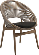 Gloster Bora Dining chair - Fauteuil repas Teck / Wicker Sorrel Grade B (OP) Fife Granite 0034 