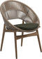 Gloster Bora Dining chair - Fauteuil repas Teck / Wicker Sorrel Grade B (OP) Fife Olive 0041 
