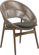 Gloster Bora Dining chair - Fauteuil repas Teck / Wicker Sorrel Grade B (OP) Fife Platinum 0042 