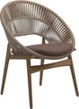 Gloster Bora Dining chair - Fauteuil repas Teck / Wicker Sorrel Grade B (OP) Fife Salmon 0045 