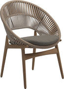 Gloster Bora Dining chair - Fauteuil repas Teck / Wicker Sorrel Grade B (OP) Fife Vesterhav Sand 0048 