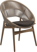 Gloster Bora Dining chair - Fauteuil repas Teck / Wicker Sorrel Grade B (OP) Heritage Sable 0207 