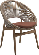 Gloster Bora Dining chair - Fauteuil repas Teck / Wicker Sorrel Grade B (WR) Blend Clay 0143 