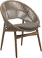 Gloster Bora Dining chair - Fauteuil repas Teck / Wicker Sorrel Grade B (WR) Blend Latte 203 