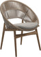 Gloster Bora Dining chair - Fauteuil repas Teck / Wicker Sorrel Grade B (WR) Blend Linen 0146 