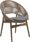 Gloster Bora Dining chair - Fauteuil repas Teck / Wicker Sorrel Grade D (ST) Dot Putty 0156 
