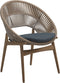 Gloster Bora Dining chair - Fauteuil repas Teck / Wicker Sorrel Grade D (ST) Tuck Denim 0157 