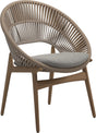 Gloster Bora Dining chair - Fauteuil repas Teck / Wicker Sorrel Grade D (ST) Tuck Malt 0122 