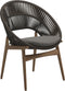 Gloster Bora Dining chair - Fauteuil repas Teck / Wicker Umber Grade B (OP) Fife Rainy Grey 0044 