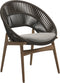Gloster Bora Dining chair - Fauteuil repas Teck / Wicker Umber Grade B (WR) Blend Linen 0146 