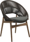 Gloster Bora Dining chair - Fauteuil repas Teck / Wicker Umber Grade C (OP) Lopi Charcoal 0132 