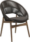 Gloster Bora Dining chair - Fauteuil repas Teck / Wicker Umber Grade C (OP) Robben Charcoal 0083 