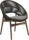 Gloster Bora Dining chair - Fauteuil repas Teck / Wicker Umber Grade C (OP) Robben Grey 0085 