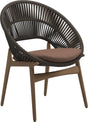 Gloster Bora Dining chair - Fauteuil repas Teck / Wicker Umber Grade D (ST) Tuck Cider 0121 