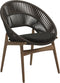 Gloster Bora Dining chair - Fauteuil repas Teck / Wicker Umber Grade D (ST) Tuck Sable 0123 