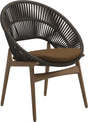Gloster Bora Dining chair - Fauteuil repas Teck / Wicker Umber Grade D (ST) Wave Russet 0127 