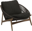 Gloster Bora Fauteuil bas Lounge Teck / Wicker Umber Grade B (OP) Fife Granite 0034 