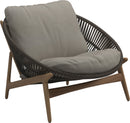 Gloster Bora Fauteuil bas Lounge Teck / Wicker Umber Grade B (OP) Heritage Ashe 0206 