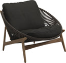 Gloster Bora Fauteuil bas Lounge Teck / Wicker Umber Grade D (ST) Tuck Sable 0123 