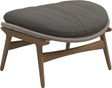 Gloster Bora Repose-pieds Ottoman Teck / Wicker Sorrel Grade B (OP) Fife Nickel 0039 