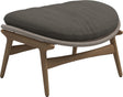 Gloster Bora Repose-pieds Ottoman Teck / Wicker Sorrel Grade B (OP) Fife Platinum 0042 