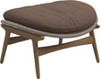 Gloster Bora Repose-pieds Ottoman Teck / Wicker Sorrel Grade B (OP) Fife Salmon 0045 