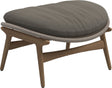 Gloster Bora Repose-pieds Ottoman Teck / Wicker Sorrel Grade B (OP) Fife Vesterhav Sand 0048 