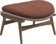 Gloster Bora Repose-pieds Ottoman Teck / Wicker Sorrel Grade B (WR) Blend Clay 0143 