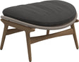 Gloster Bora Repose-pieds Ottoman Teck / Wicker Sorrel Grade B (WR) Blend Coal 0144 