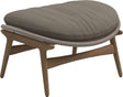 Gloster Bora Repose-pieds Ottoman Teck / Wicker Sorrel Grade B (WR) Blend Latte 203 