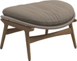 Gloster Bora Repose-pieds Ottoman Teck / Wicker Sorrel Grade B (WR) Blend Sand 0147 