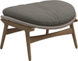 Gloster Bora Repose-pieds Ottoman Teck / Wicker Sorrel Grade C (OP) Loom 3 Castlerock 0205 