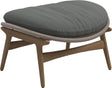 Gloster Bora Repose-pieds Ottoman Teck / Wicker Sorrel Grade C (OP) Lopi Charcoal 0132 