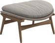 Gloster Bora Repose-pieds Ottoman Teck / Wicker Sorrel Grade C (OP) Lopi Marble 0134 