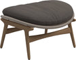 Gloster Bora Repose-pieds Ottoman Teck / Wicker Sorrel Grade C (OP) Robben Charcoal 0083 
